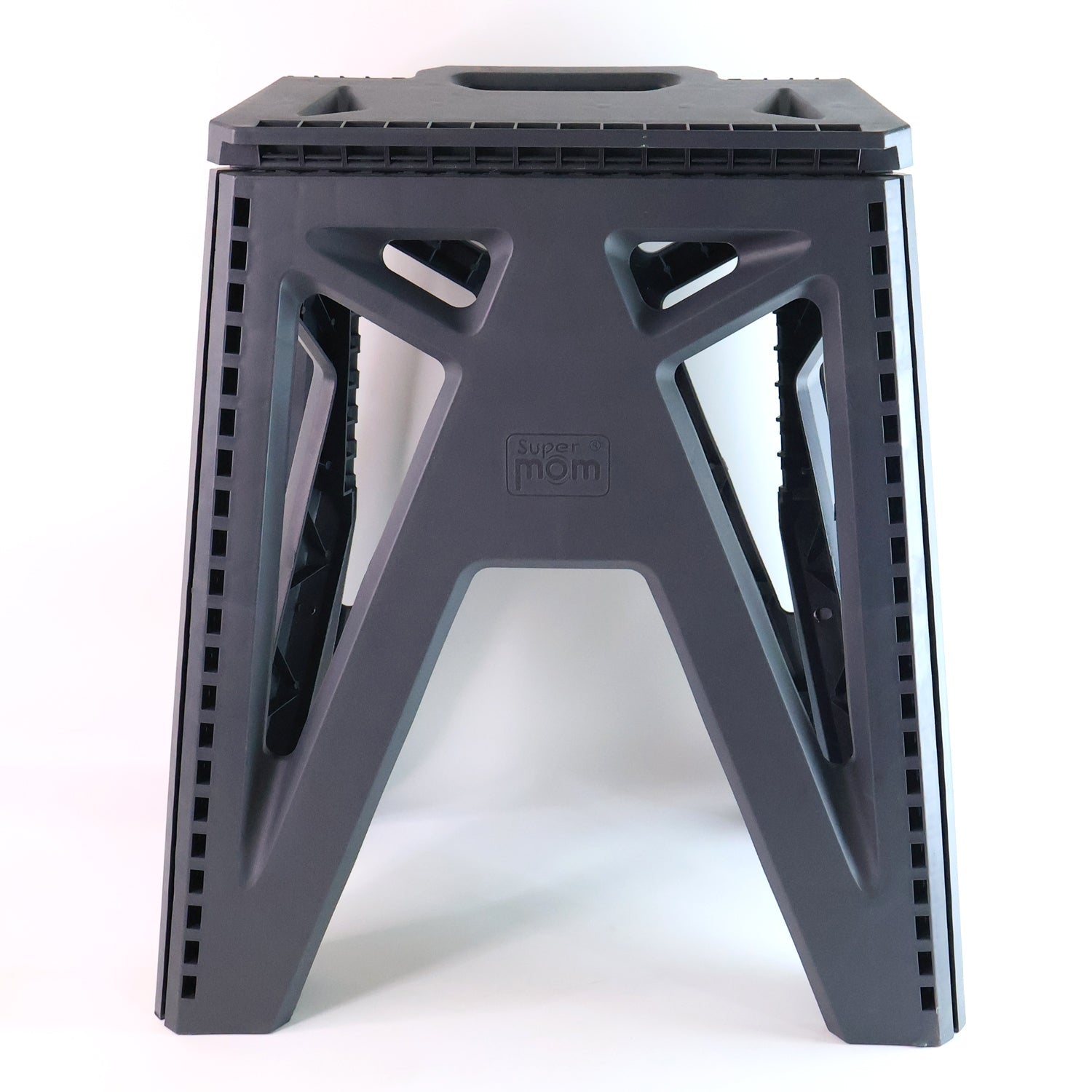Supermom 18 inch folding stool supporting heavy weight securely