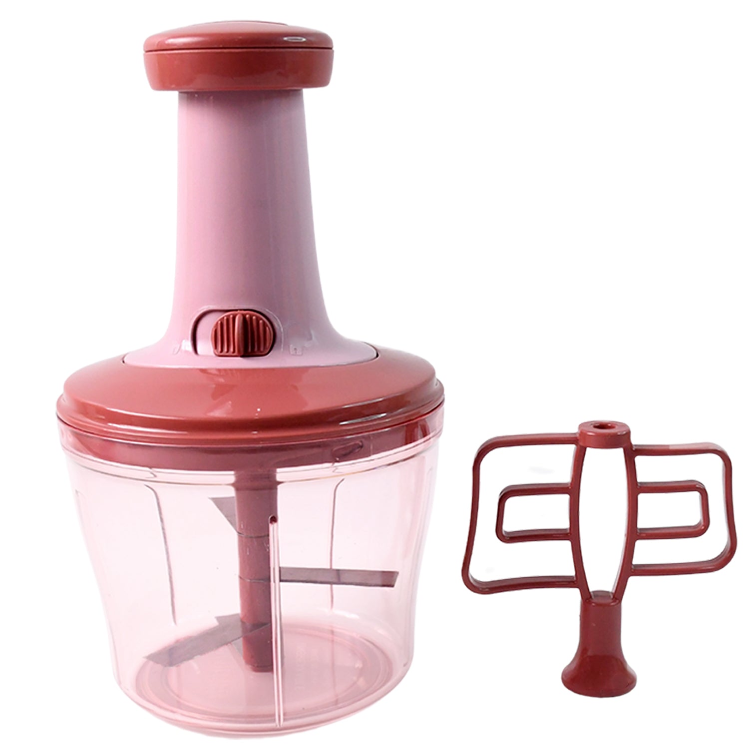 Push Chopper with mixing blade attachment in use