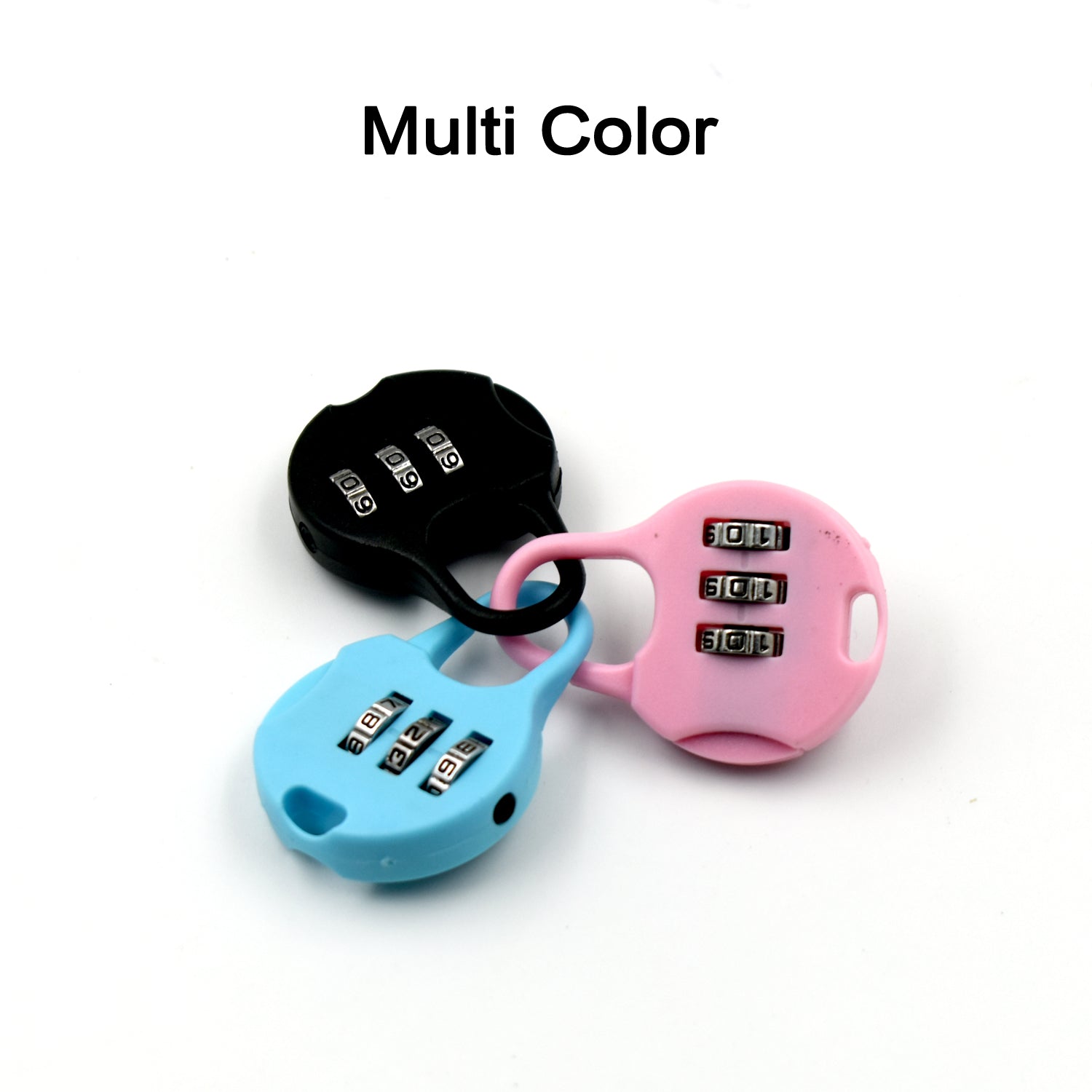 The 3-Digit Zipper Lock displayed with an open zipper, demonstrating its use.