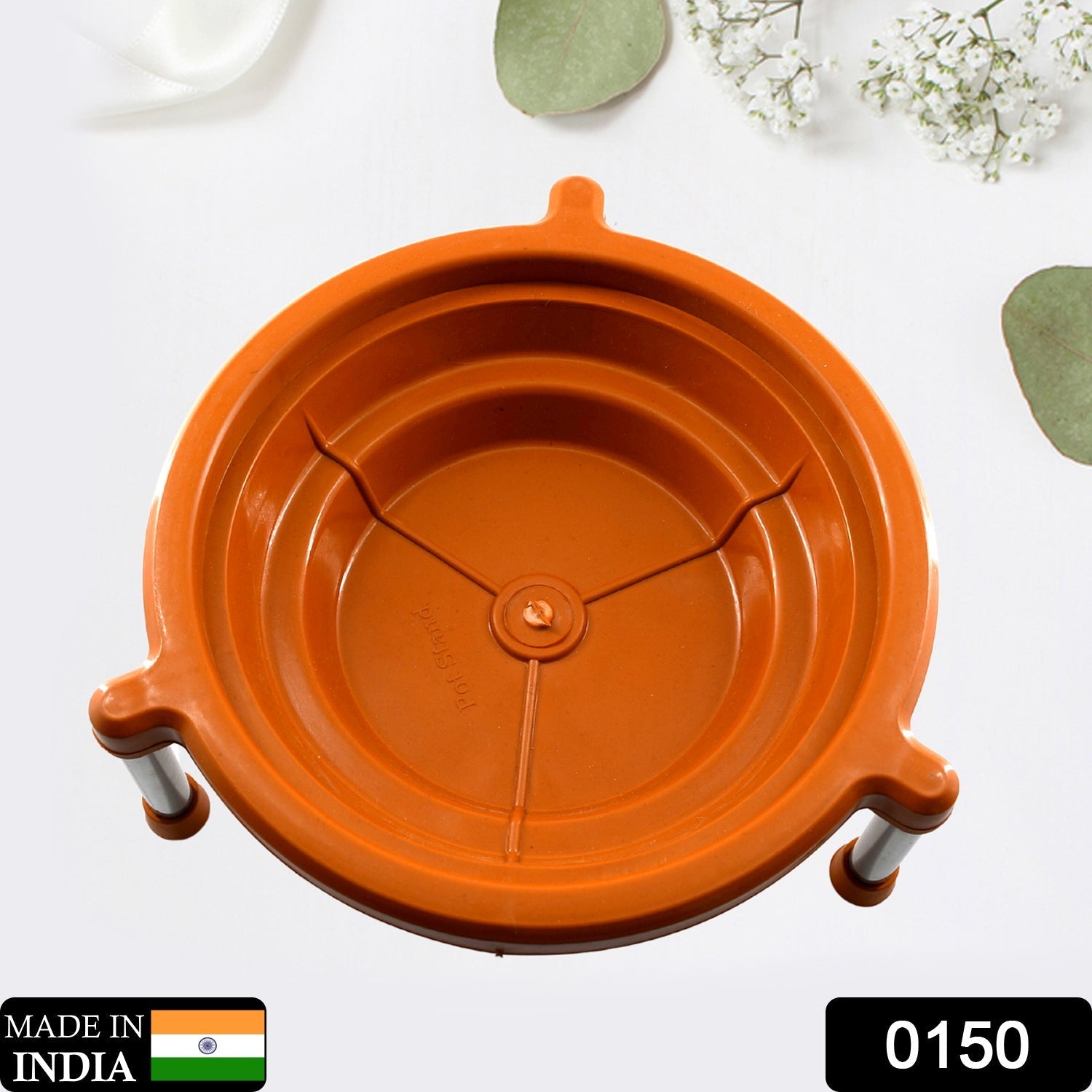 Durable plastic Matka Stand with a water pot for home use.