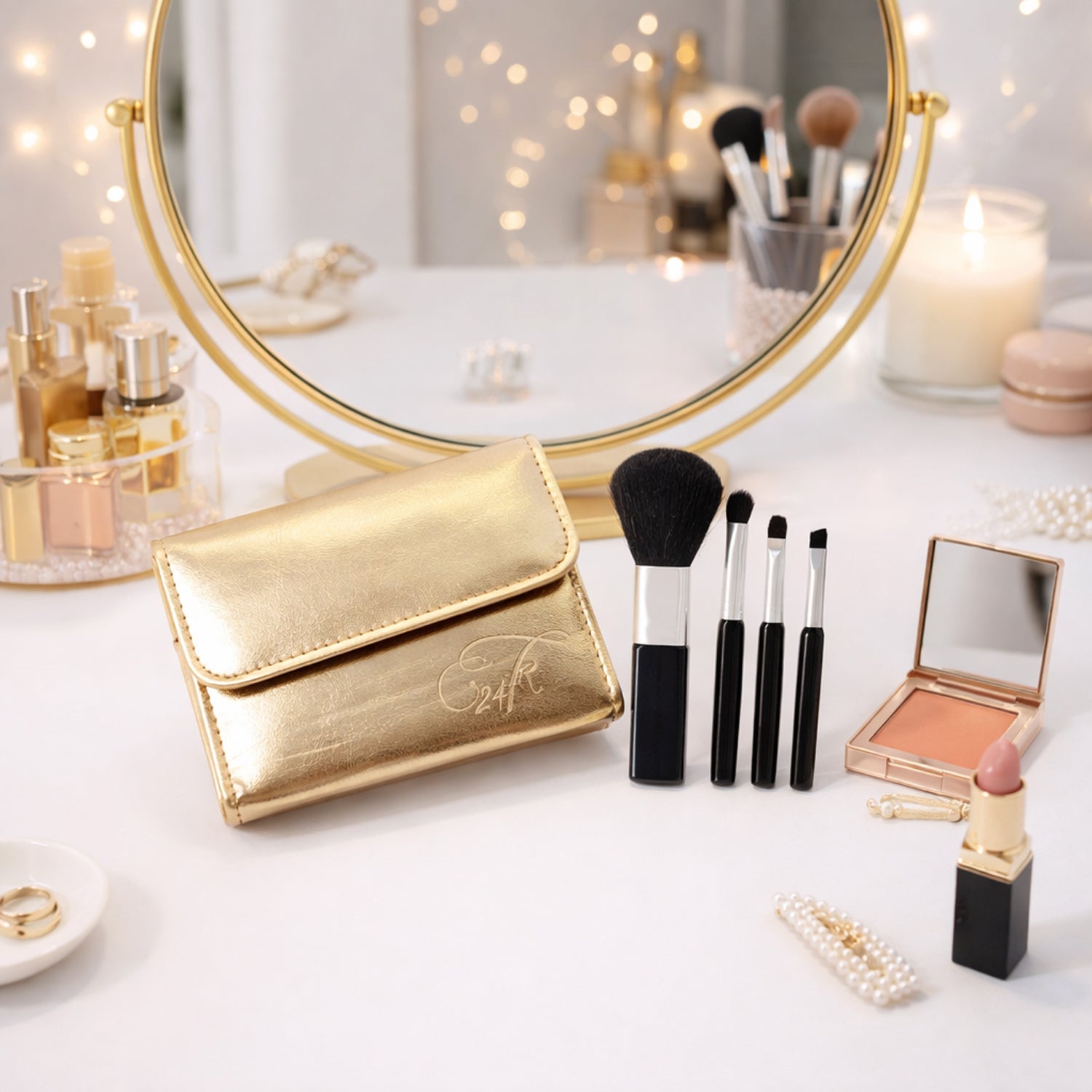 Eye makeup brush from the 4 in 1 professional brush set