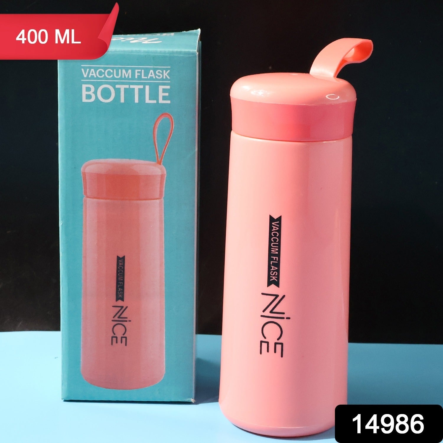 Pink thermal plastic water bottle ideal for travel and gym