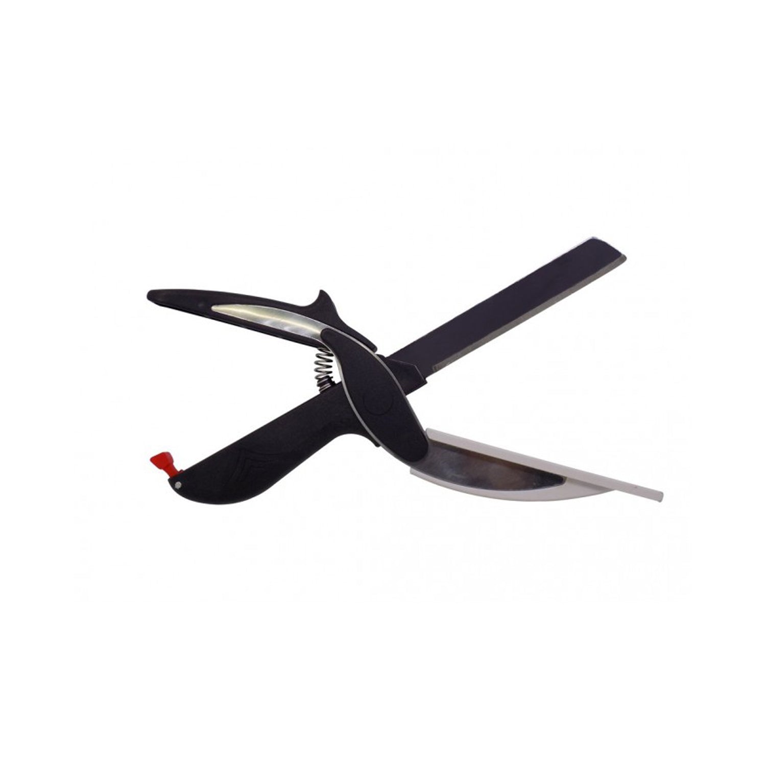 Compact 2-in-1 kitchen tool for quick and easy food preparation.