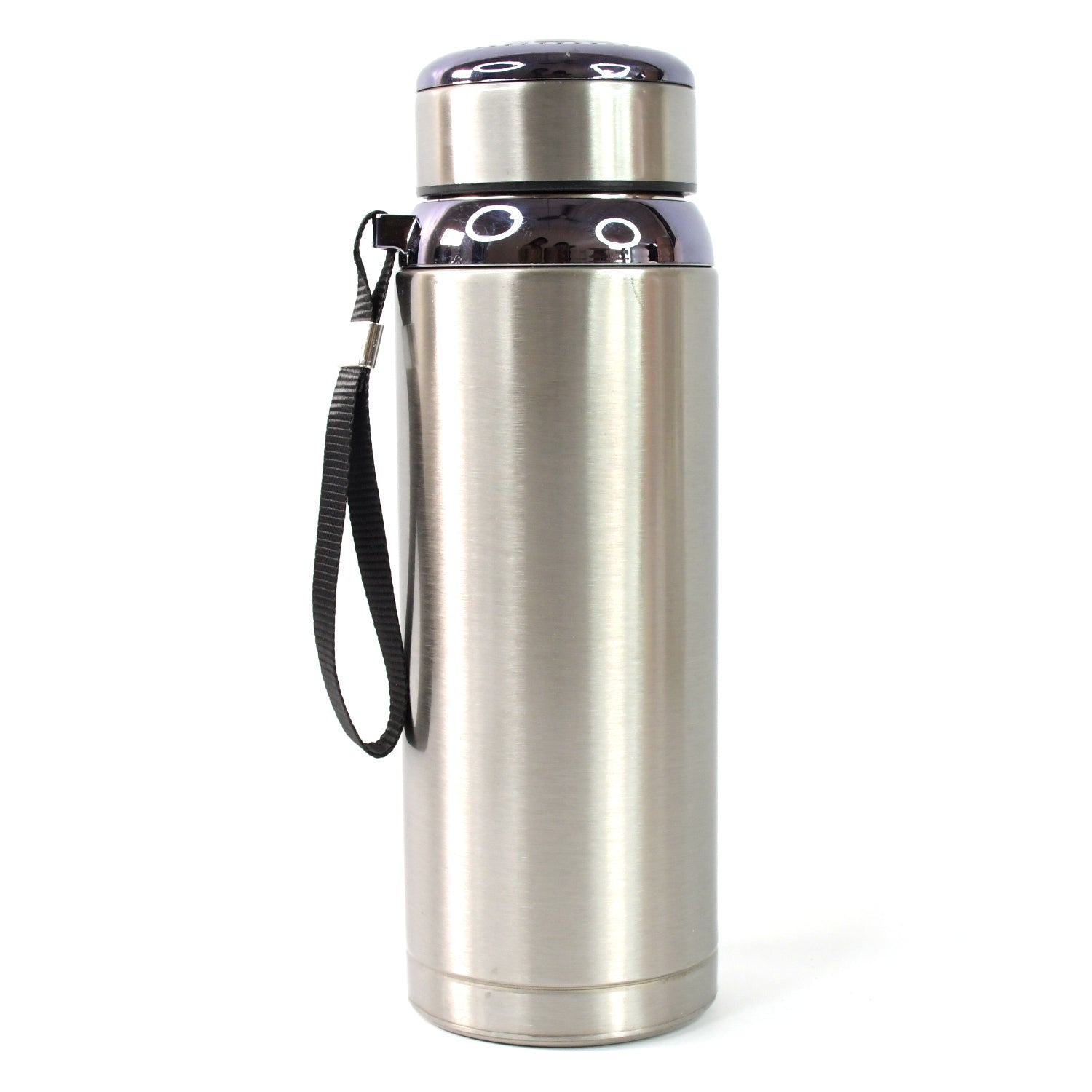 Side view of the reusable 800ml water bottle, highlighting its durable construction.