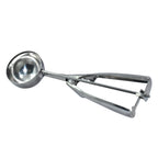 Detailed view of the durable head of the premium ice cream scoop.