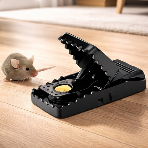 Heavy duty plastic mouse trap for effective rodent control