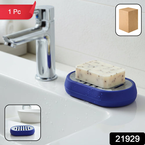 Bathroom soap dish tray with anti-slip design