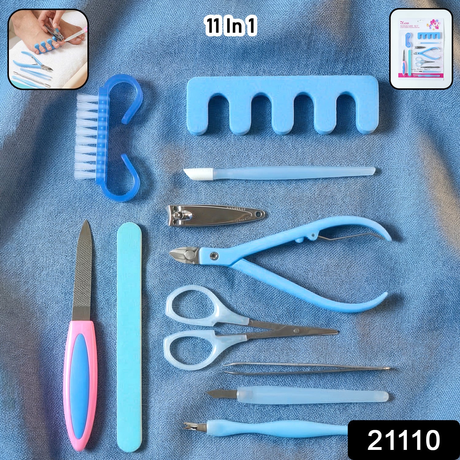  manicure pedicure grooming tool kit for precise nail care