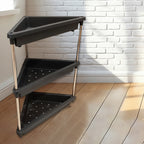 3-layer Multipurpose Plastic Corner Storage Rack