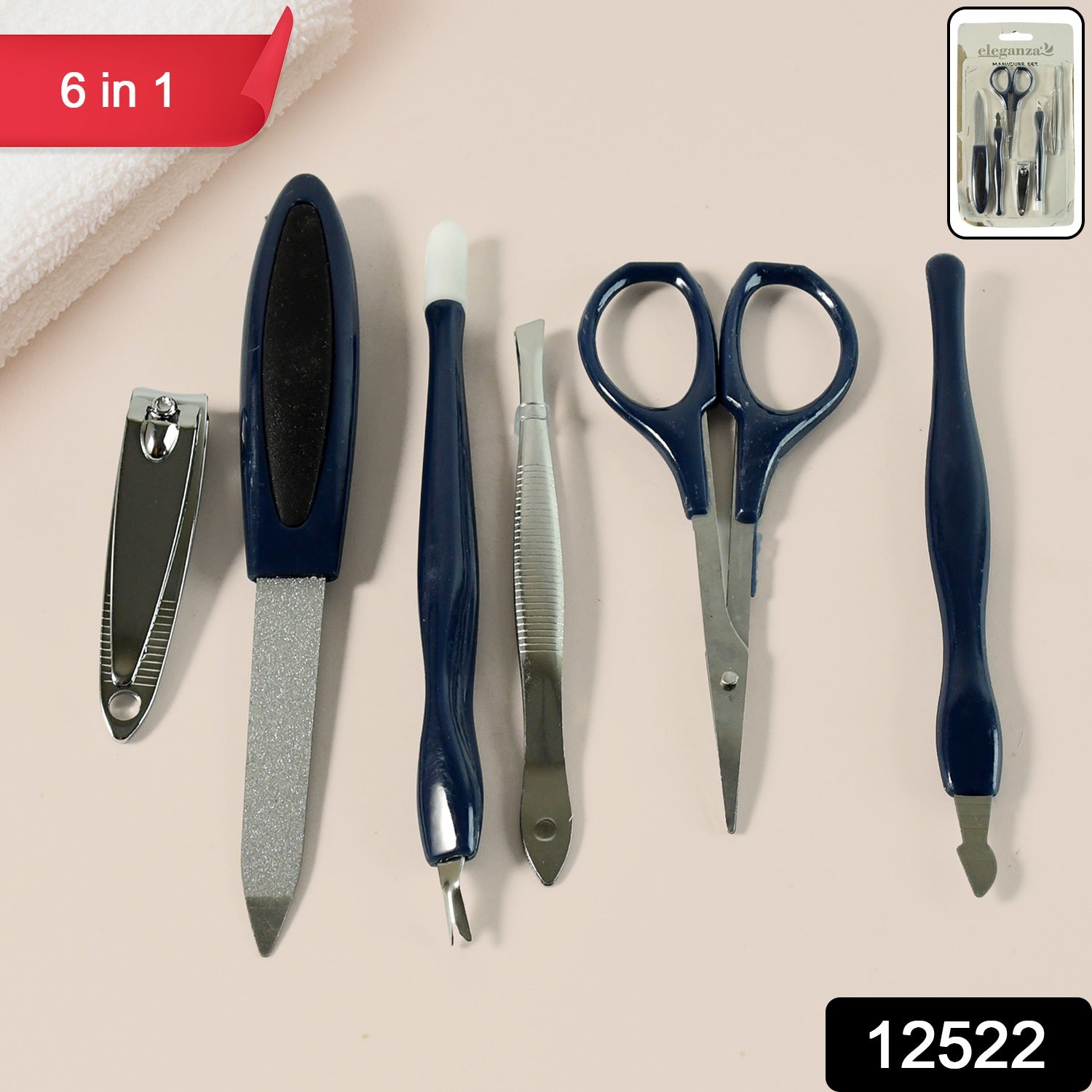 Manicure and pedicure grooming kit packaging box