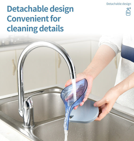Multi-color set of leaf-shaped self-draining soap dishes for different rooms.