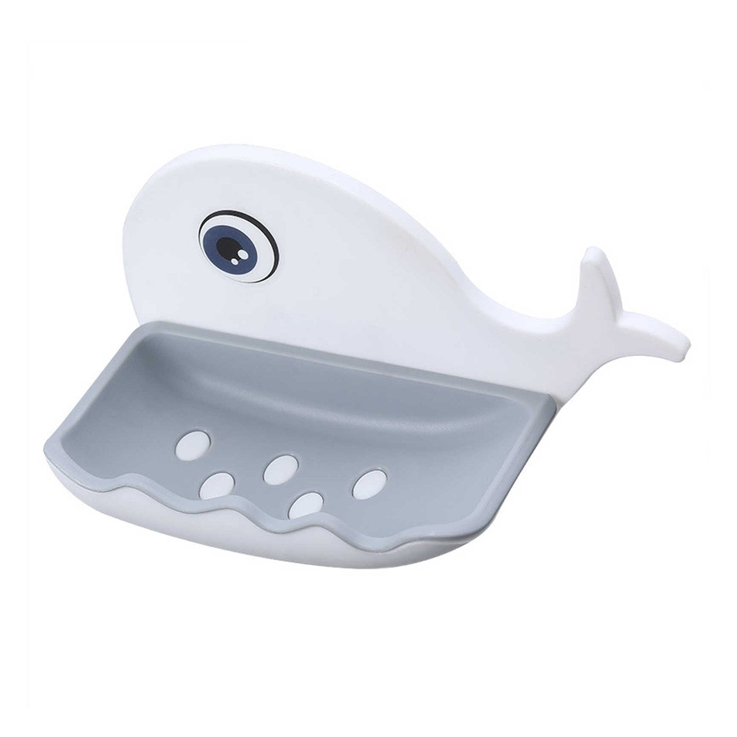 Overview of the double layer soap holder showing its hollow drainage features and capacity.