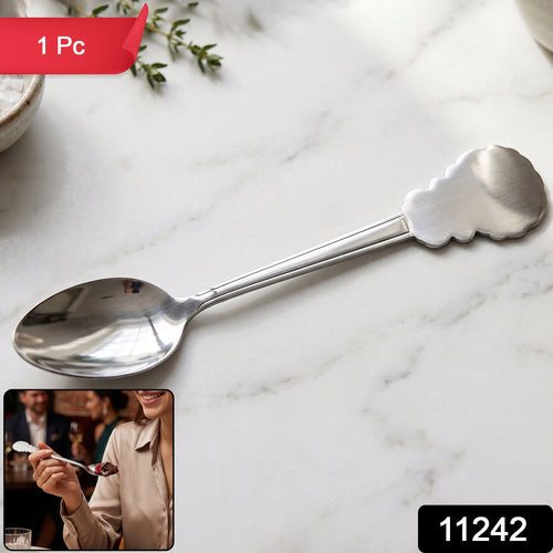 Decorative carved handle soup spoon pack