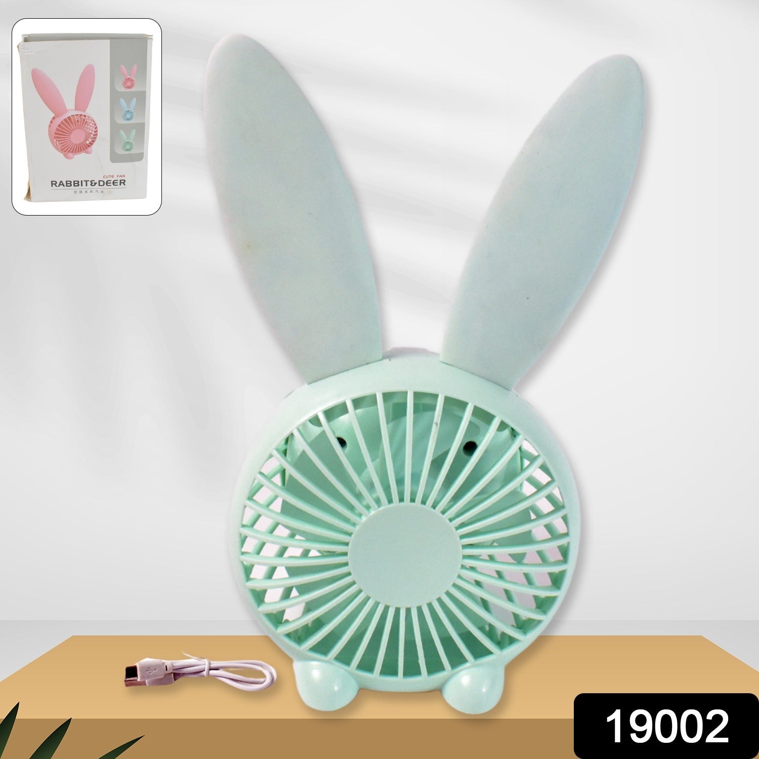 Cute rabbit shaped USB desk fan small mini fan for desks