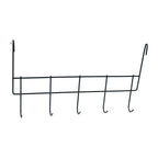 Premium Over The Door Metal 5 Hook Rack 1 Pc