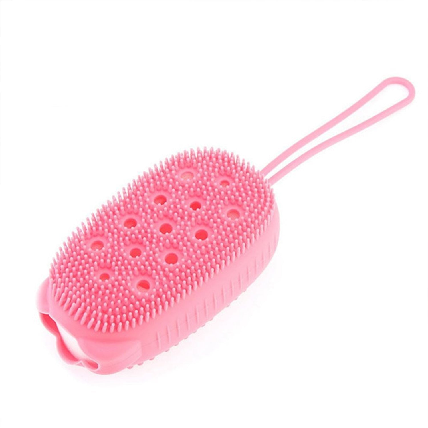 Packaging of the super soft silicone body scrubbing brush, ready for gifting.