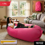 Complete inflatable lounger set with carry bag and accessories