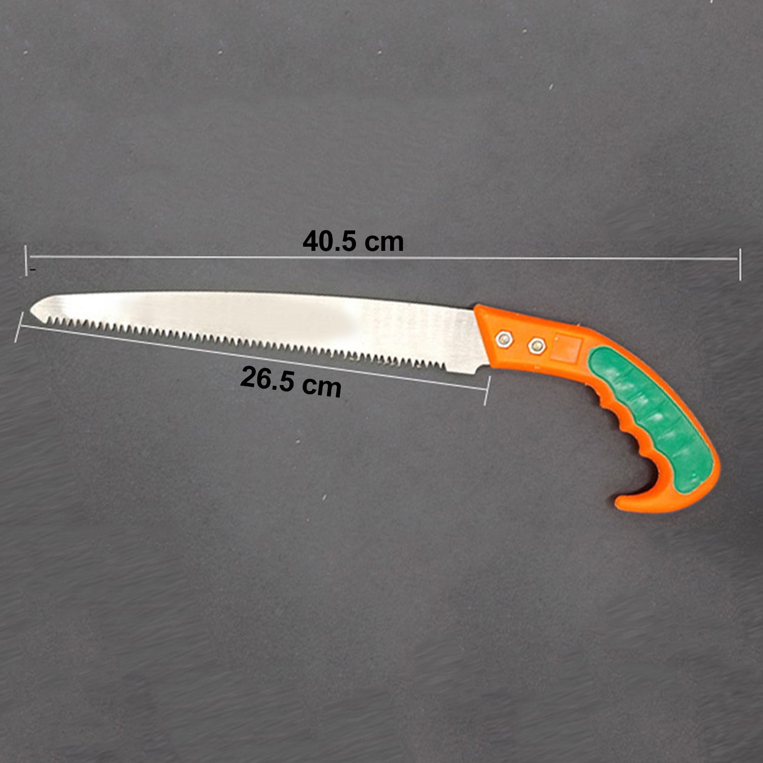 Side profile of the 270mm high-carbon steel tree pruning saw.