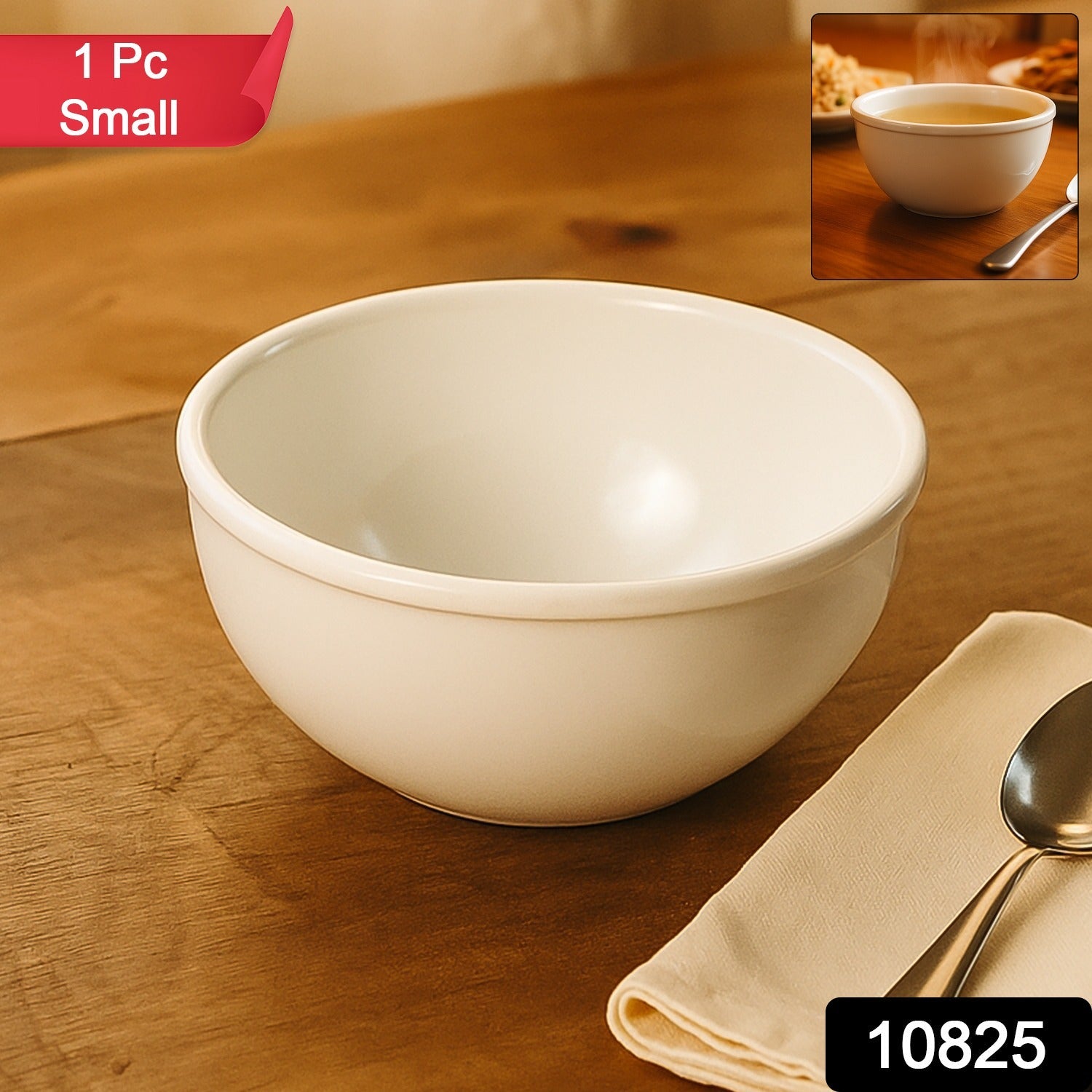 Glossy small melamine snack bowl in a kitchen setting