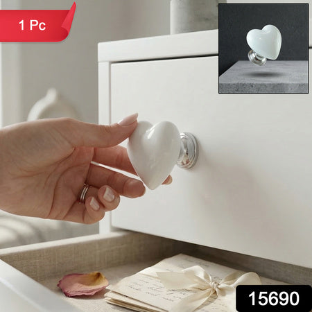 Elegant Heart Shape Toilet Flush Push Button 1 Pc