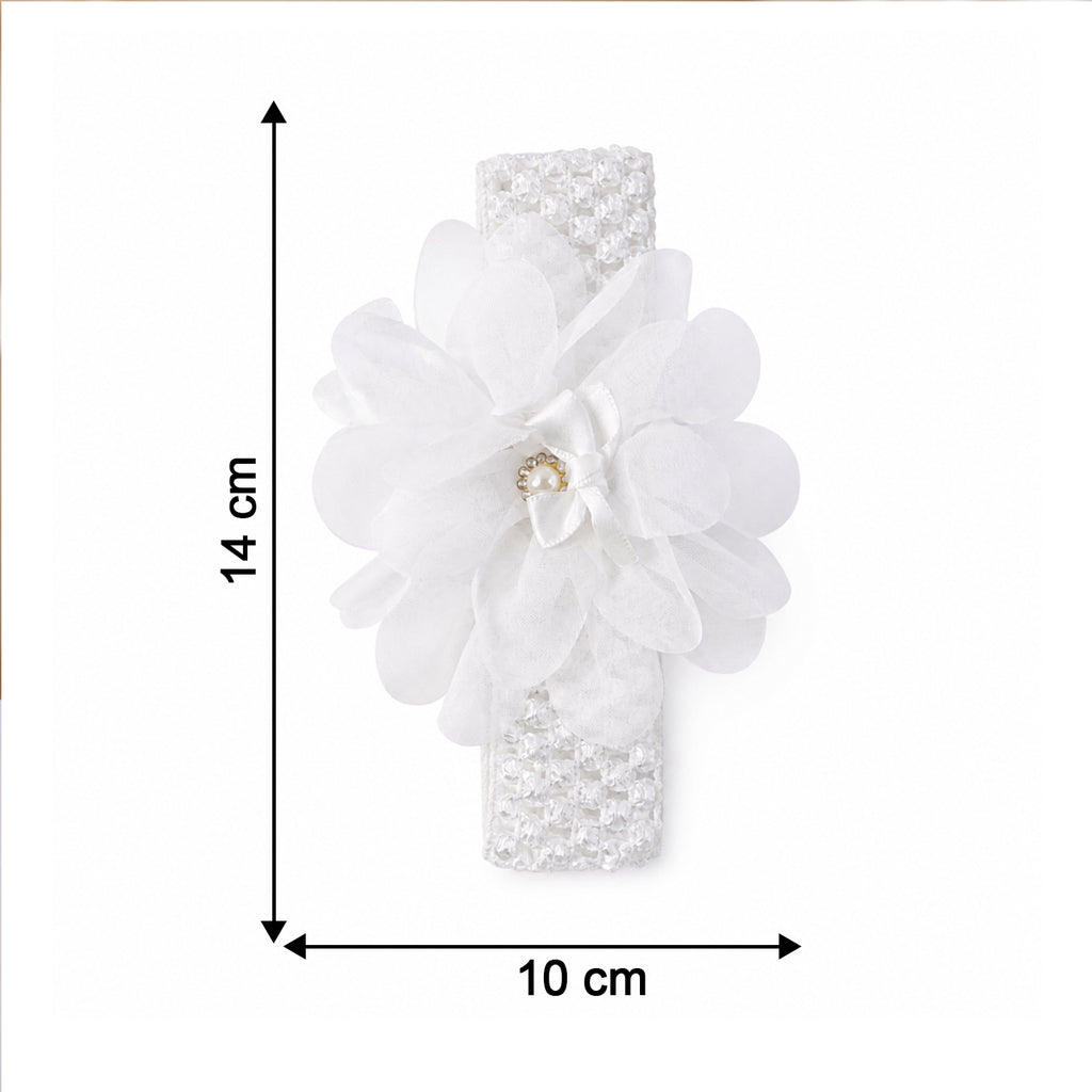 Cute Soft Elastic Floral Baby Headband Stylish Stretchable Hair Band (1 Pc)