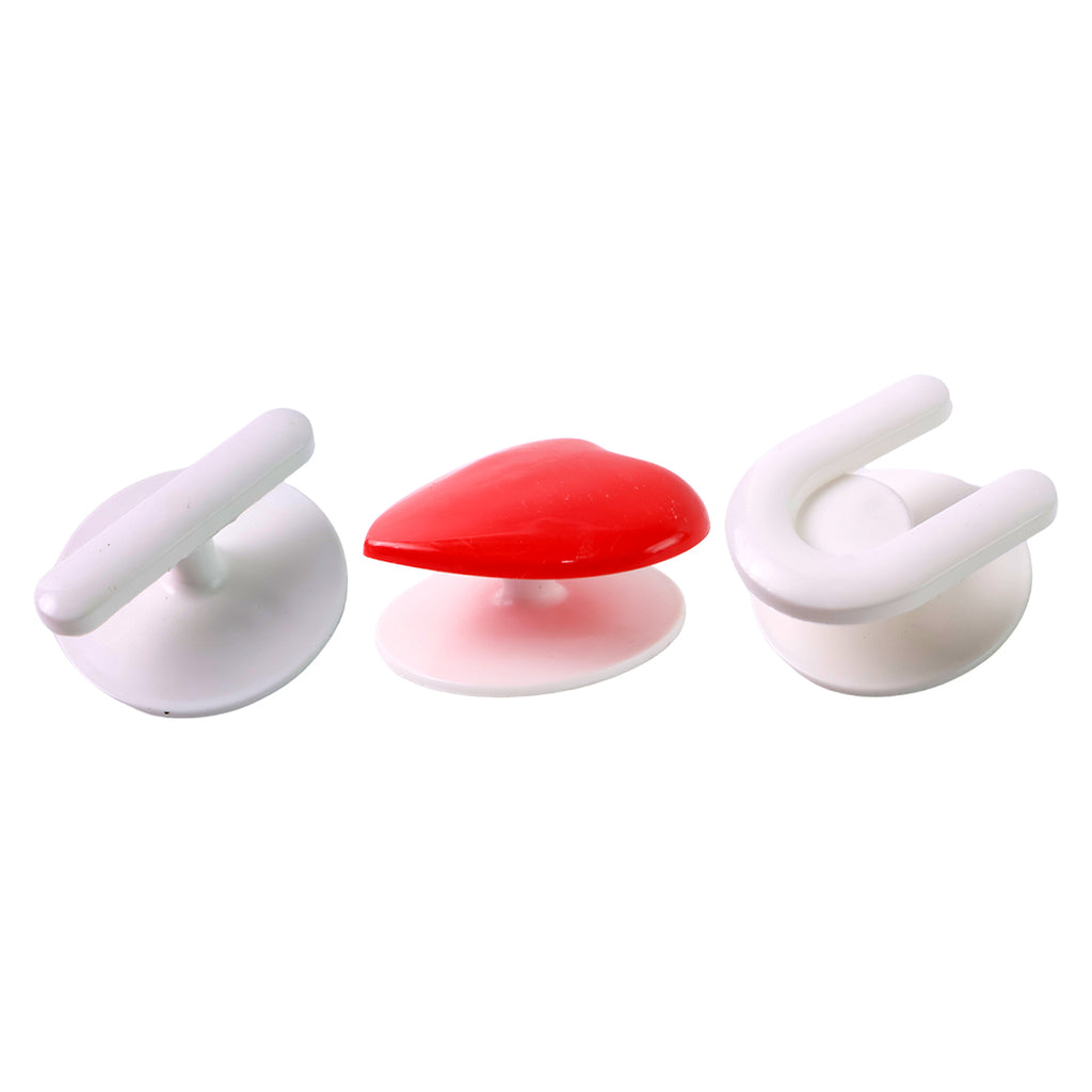 Adhesive Wall Hook Set  For Kitchen Bathroom  Home (3pc)