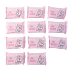 Cartoon Printed Soft Wet Wipes Pack 100pc (10 Pack X 10 Pc Each)