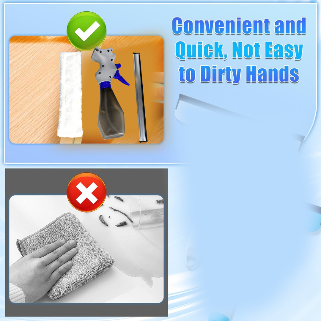 Infographic detailing the 3-in-1 functions of the window cleaning tool.
