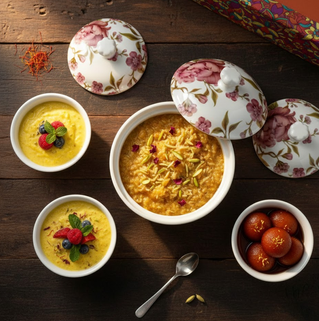 Individual serving spoons from the elegant pudding set.