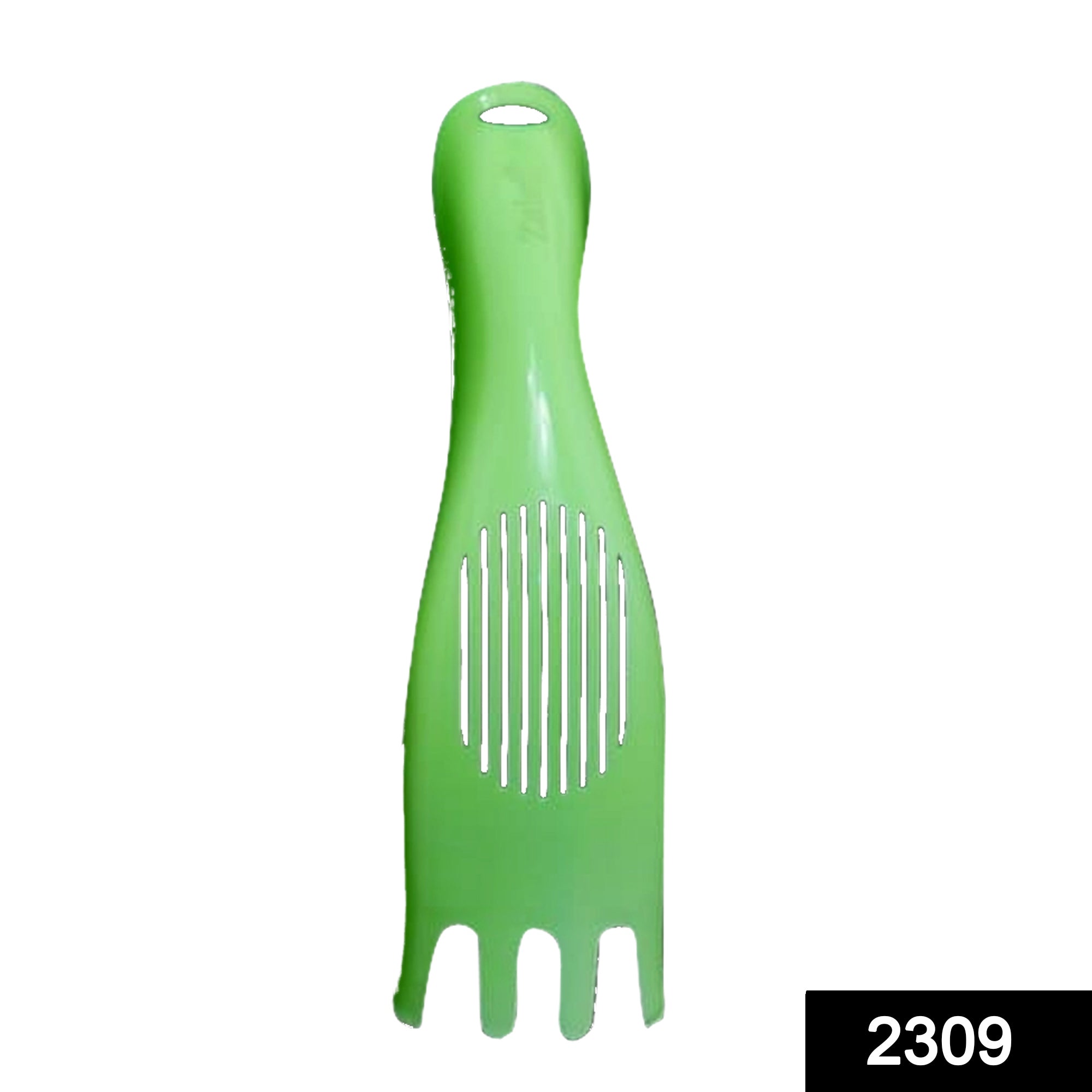 Ergonomic rice strainer spoon in white, ideal for daily kitchen use.