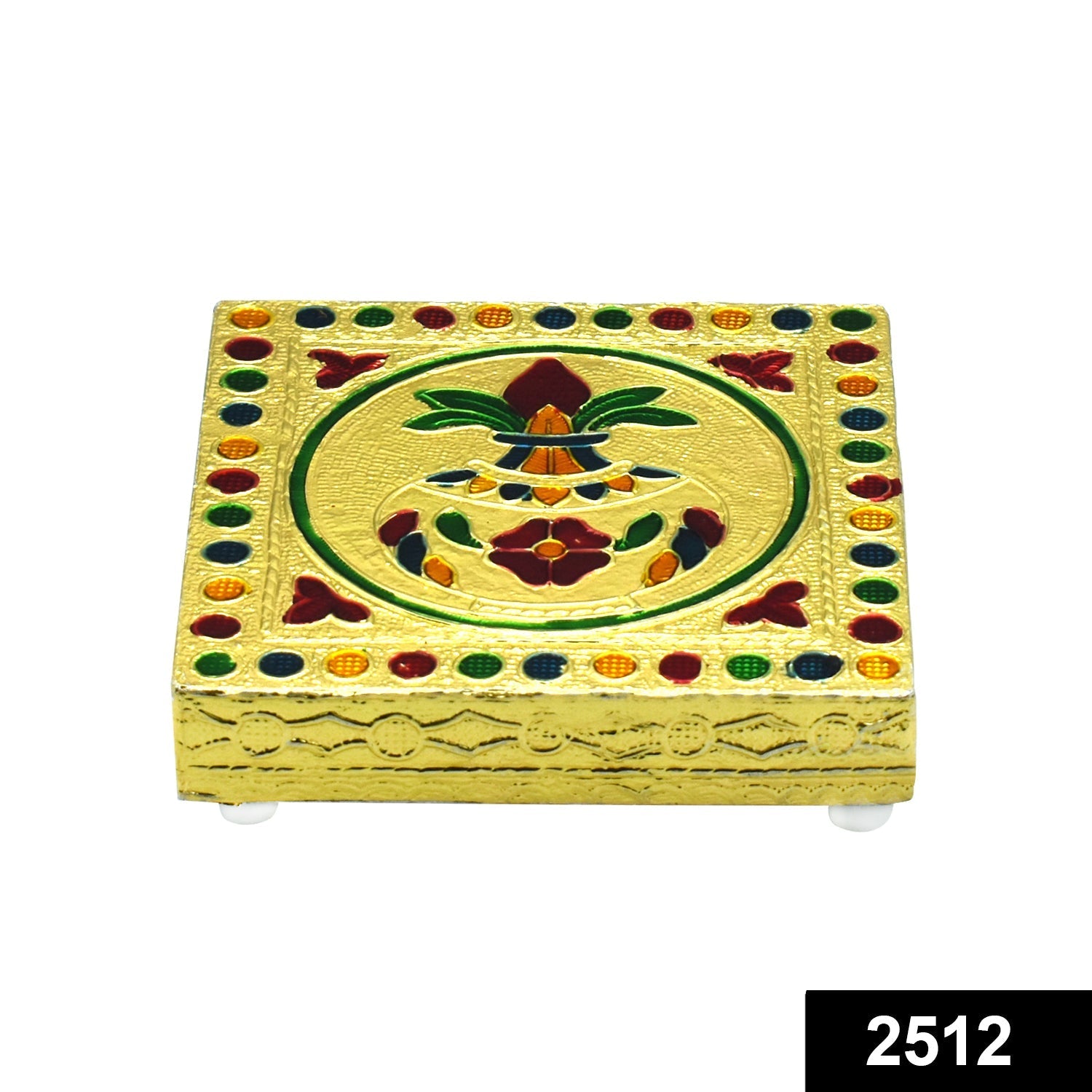 Elegant wooden bajot featuring traditional Indian craftsmanship for a spiritual space.