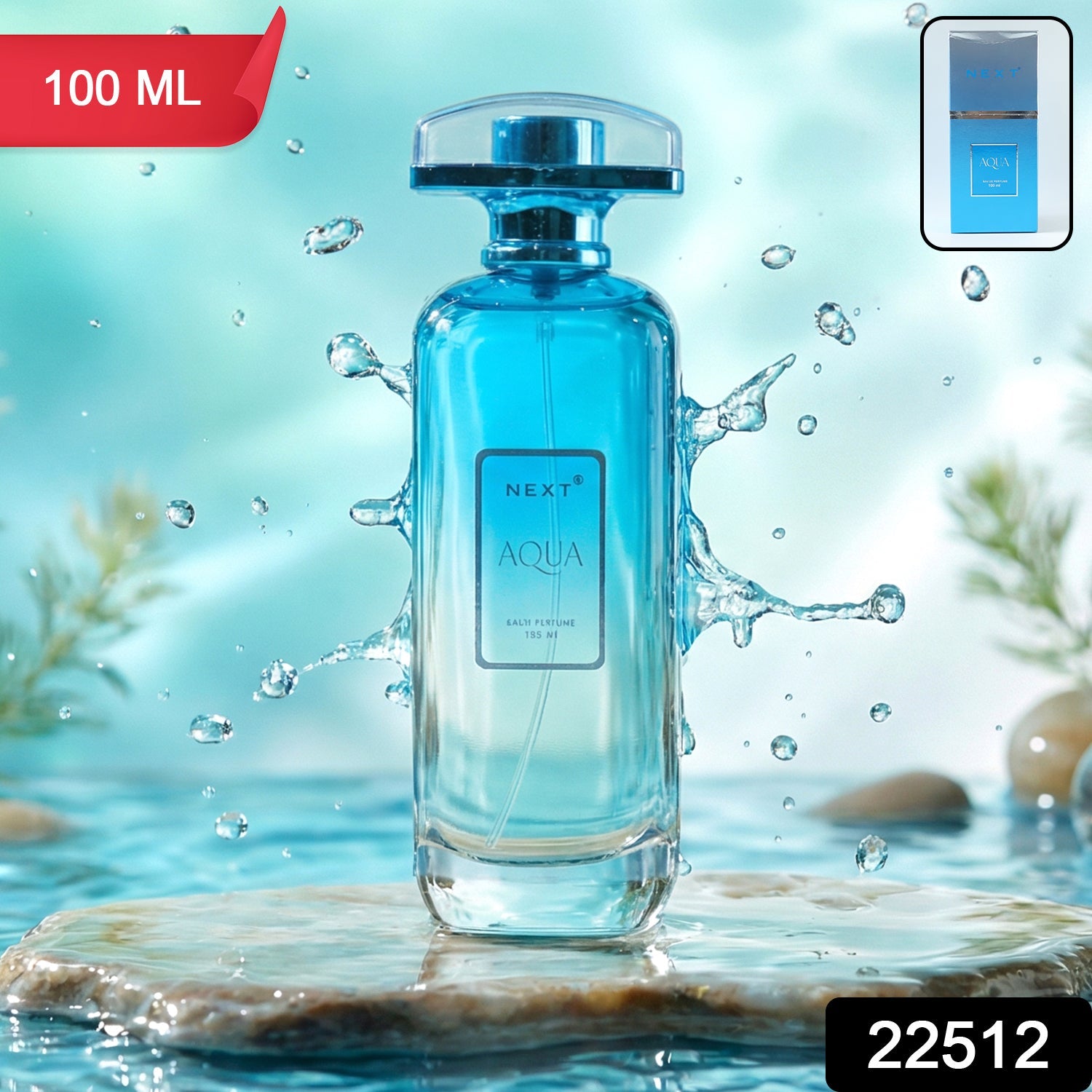 Next Aqua Perfume spray bottle with sleek design