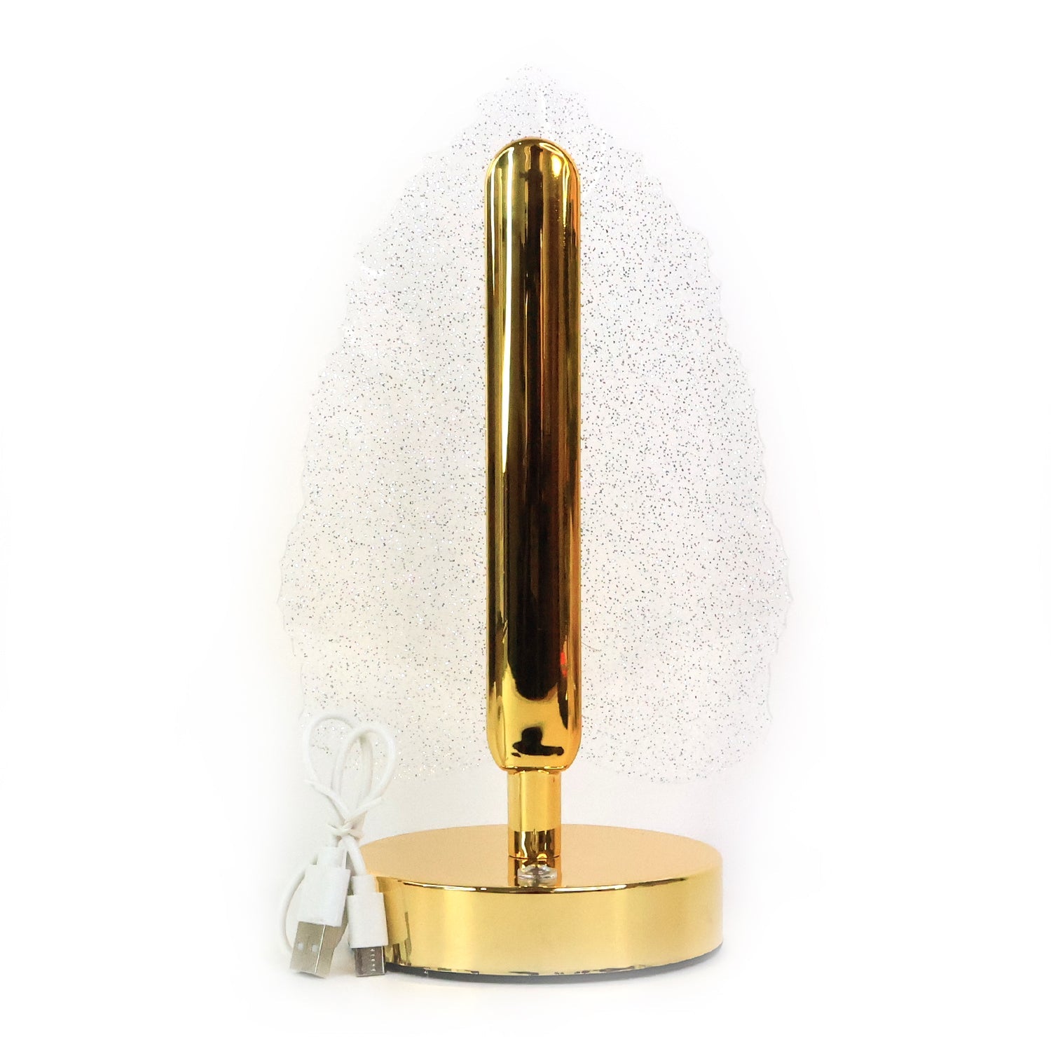 Modern LED crystal table lamp with leaf pattern perfect for bedroom or living room light