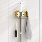 Wall Mounted Broom  Mop Holder With Strong Grip Clips