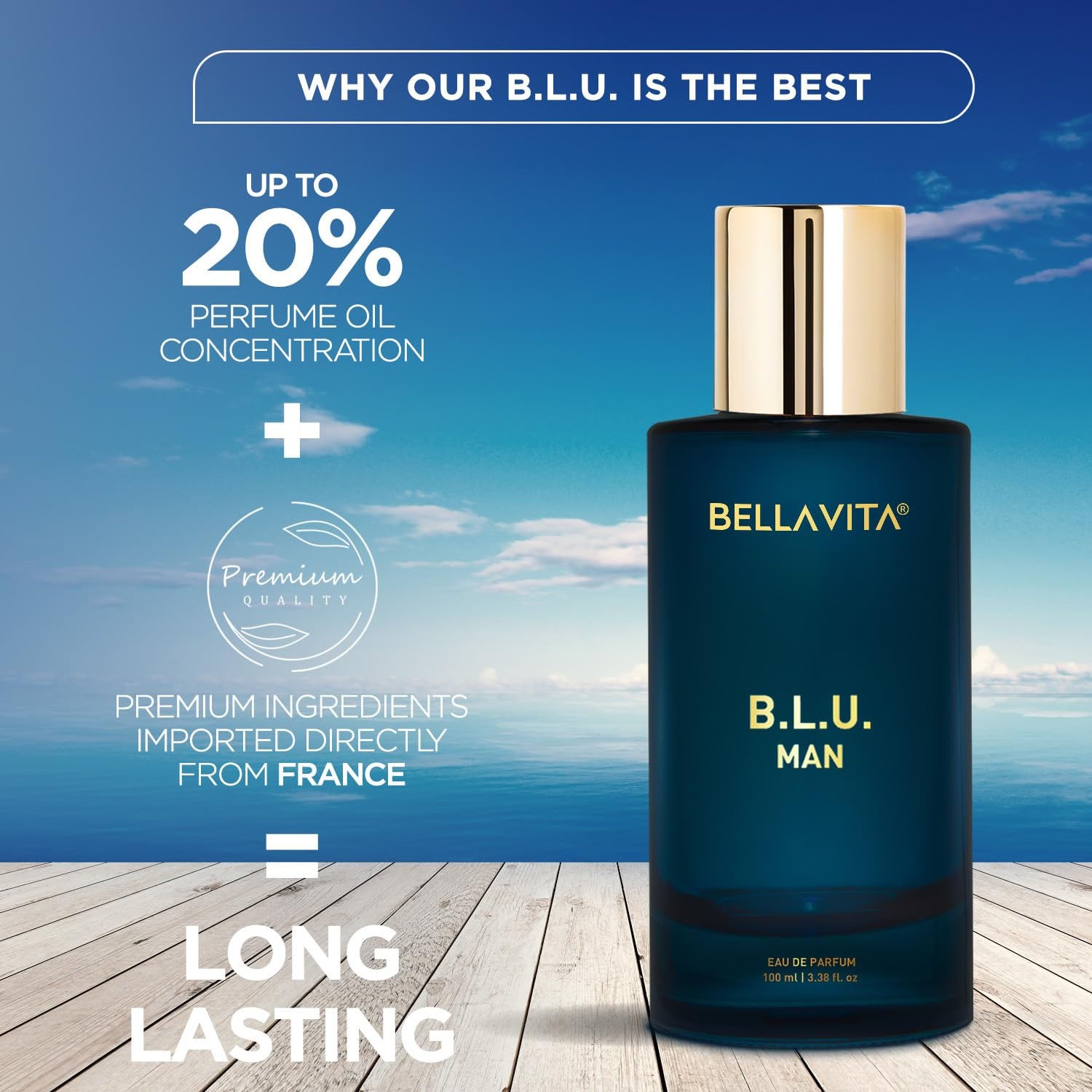 Bellavita Premium B.l.u. Man Eau De Perfume 100 Ml