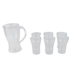 Apex Unbreakable Lemon Jug Set With 6 Glasses  1200ml Jug + 300ml Glasses Approx