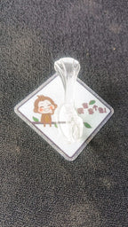 Decorative cartoon print wall hook mounted for hanging lightweight items