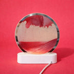 Round Sand Art LED Table Lamp Decorative Night Light (Color may vary)