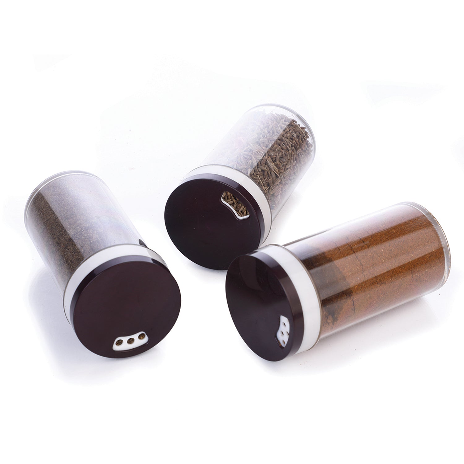 Ganesh 12-jar masala box, a sleek revolving spice rack, perfect for kitchen organization.
