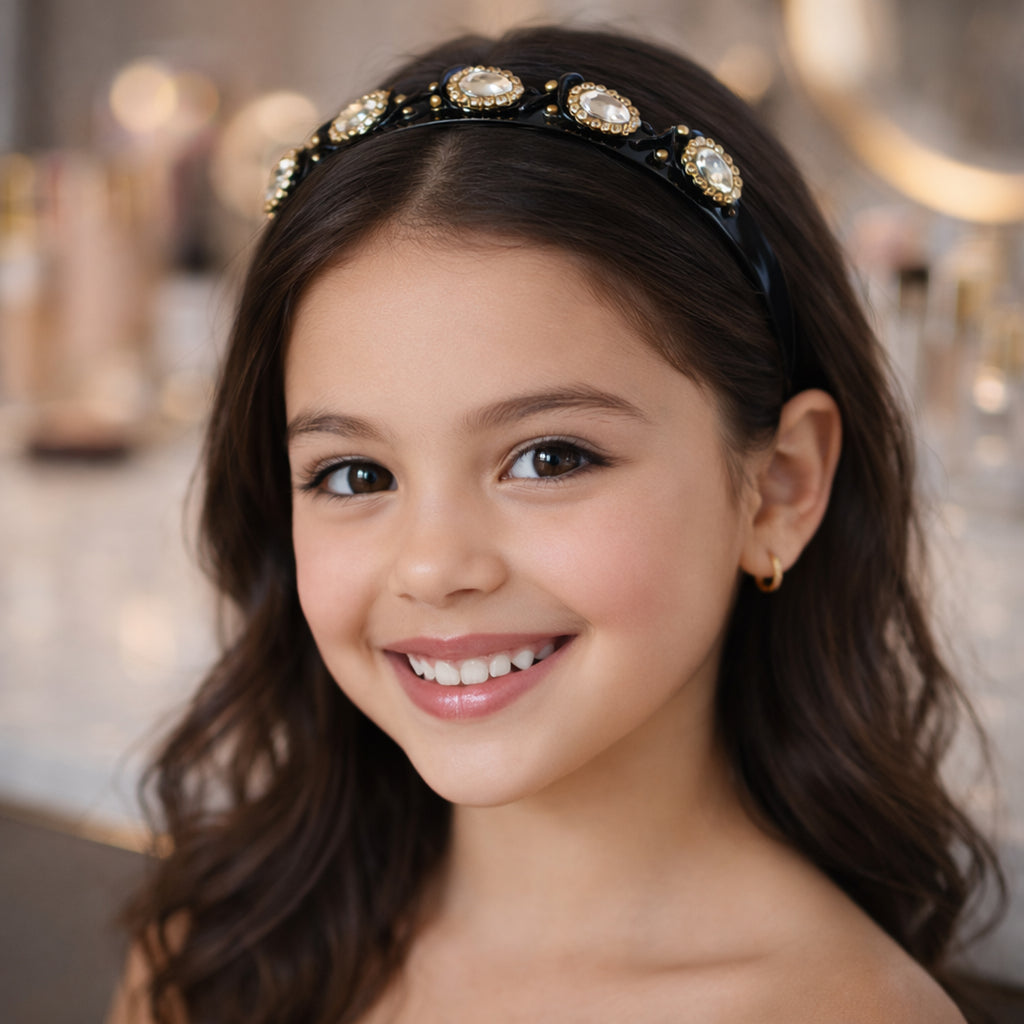 Premium Crystal Studded Designer Hairband For Women  Girls (1 Pc)