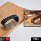 2281 Stainless Steel Garlic Presser Crusher (Multicolor)