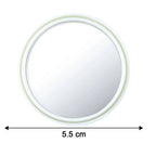 White Round Car Blind Spot Rear View Mirror Set (2 Pc)