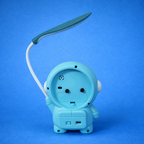 Astronaut Table Lamp with Clock for Kids Study Desk & Bedroom