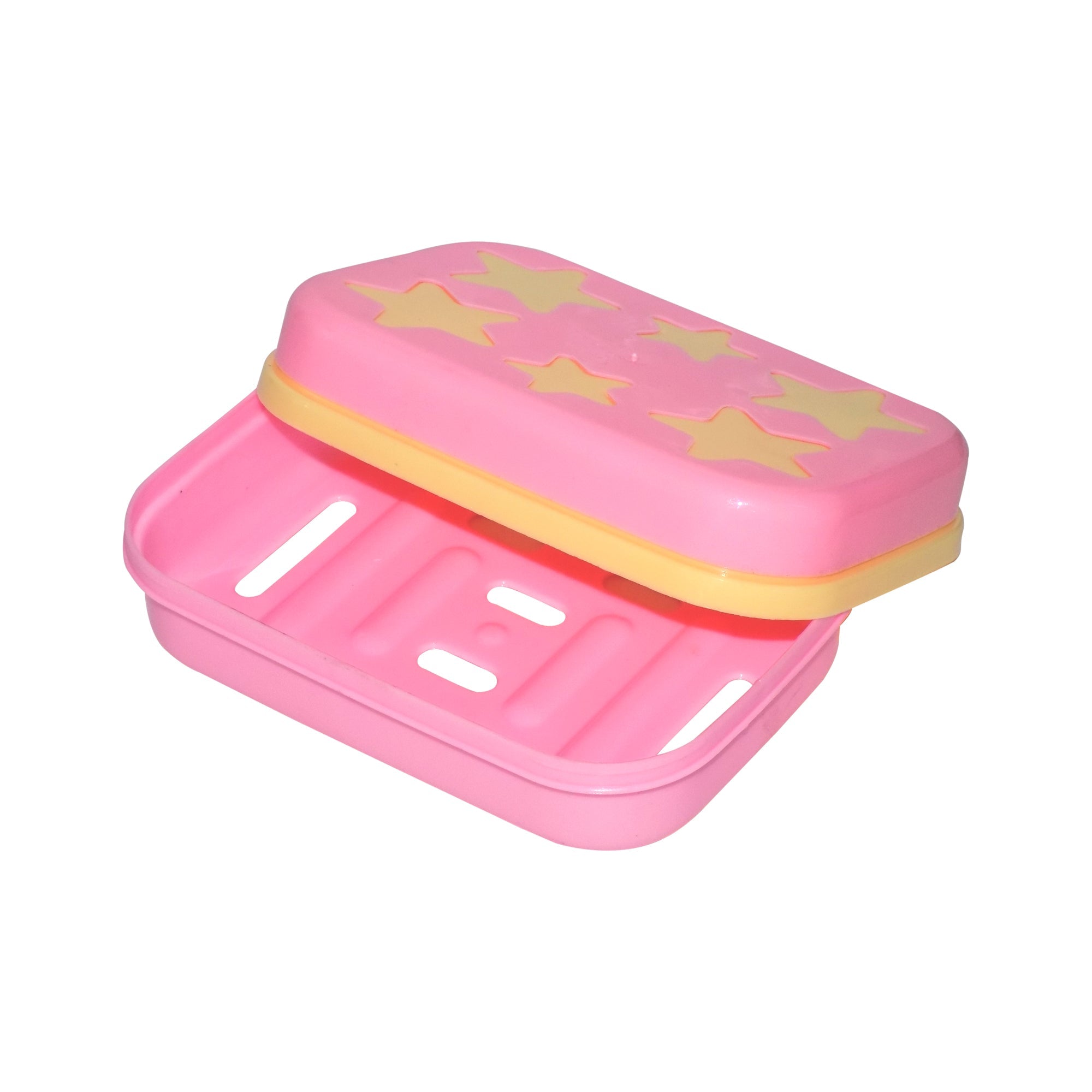 Star-shaped soap case holder with a bar of soap inside, ready for use.