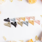 Triangle Shape Mix Color Plastic Hair Claw Clip  12 Pc Durable Grip For Women And Girls