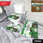 3 In 1 Bathroom Mat Set (1 Set Mix Design)
