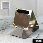 Stainless Steel Universal Mobile  Tablet Stand Holder - (1 Pc)