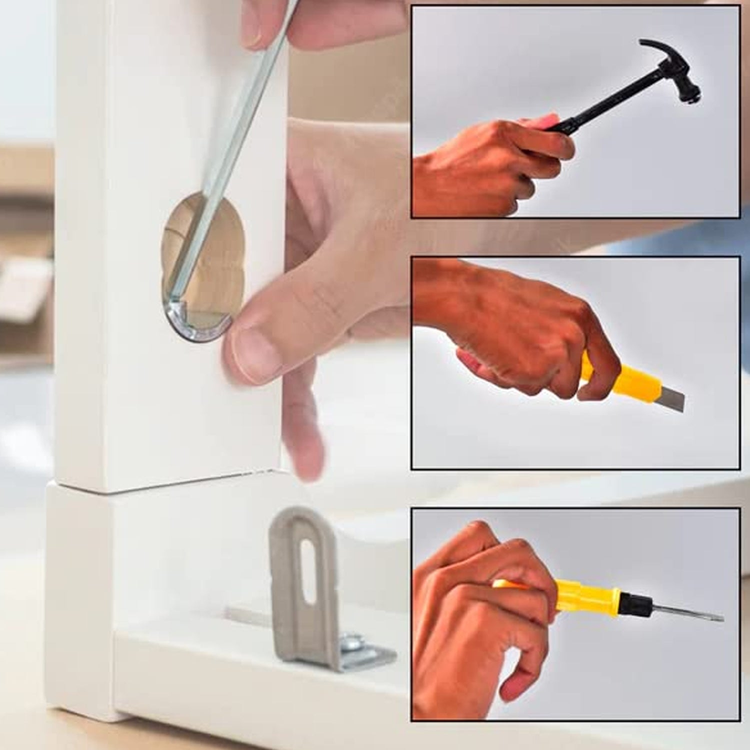 Mini Hardware Tool Kit With Hammer Screwdriver  Cutter Set