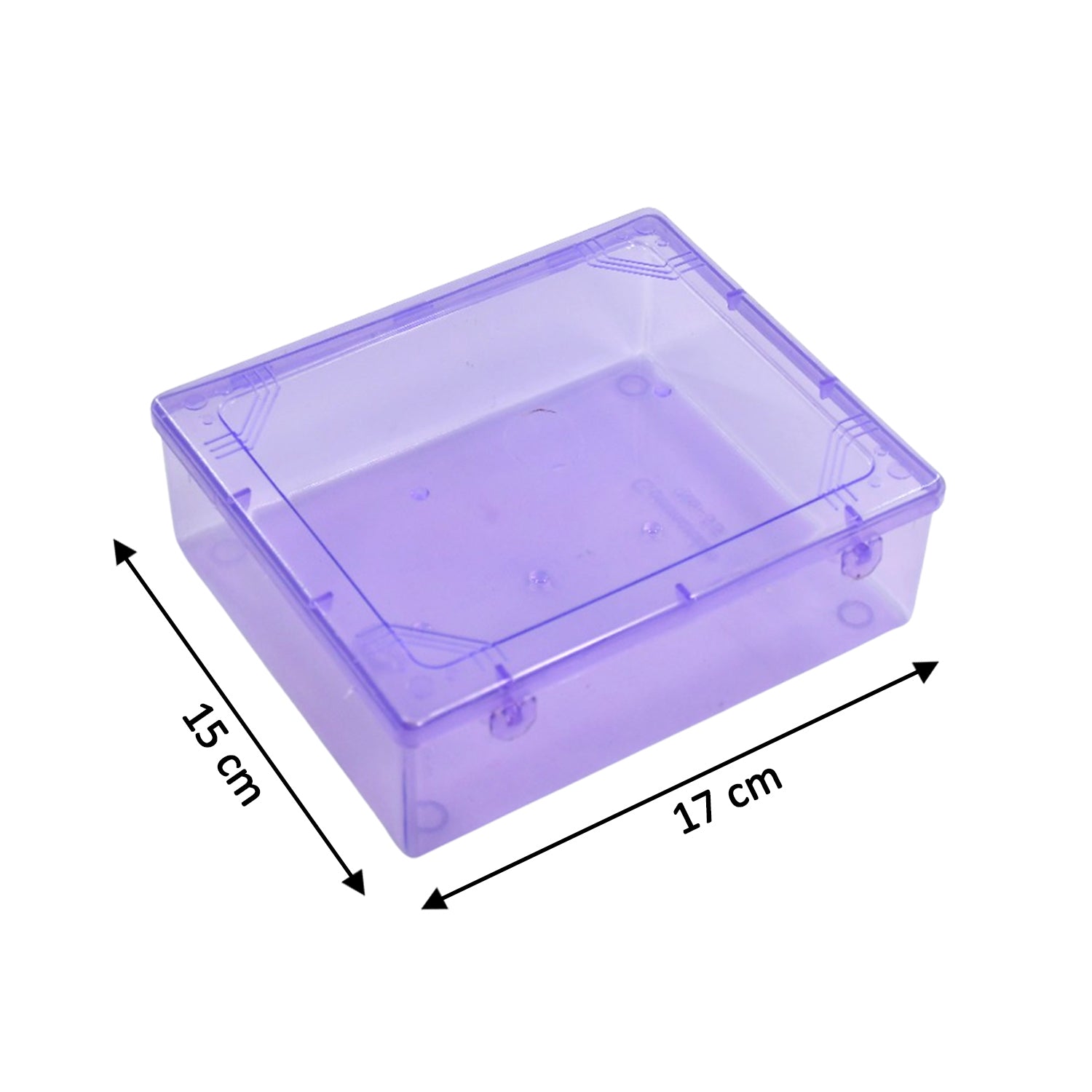 Lightweight plastic container with a secure snap-on lid for versatile storage.