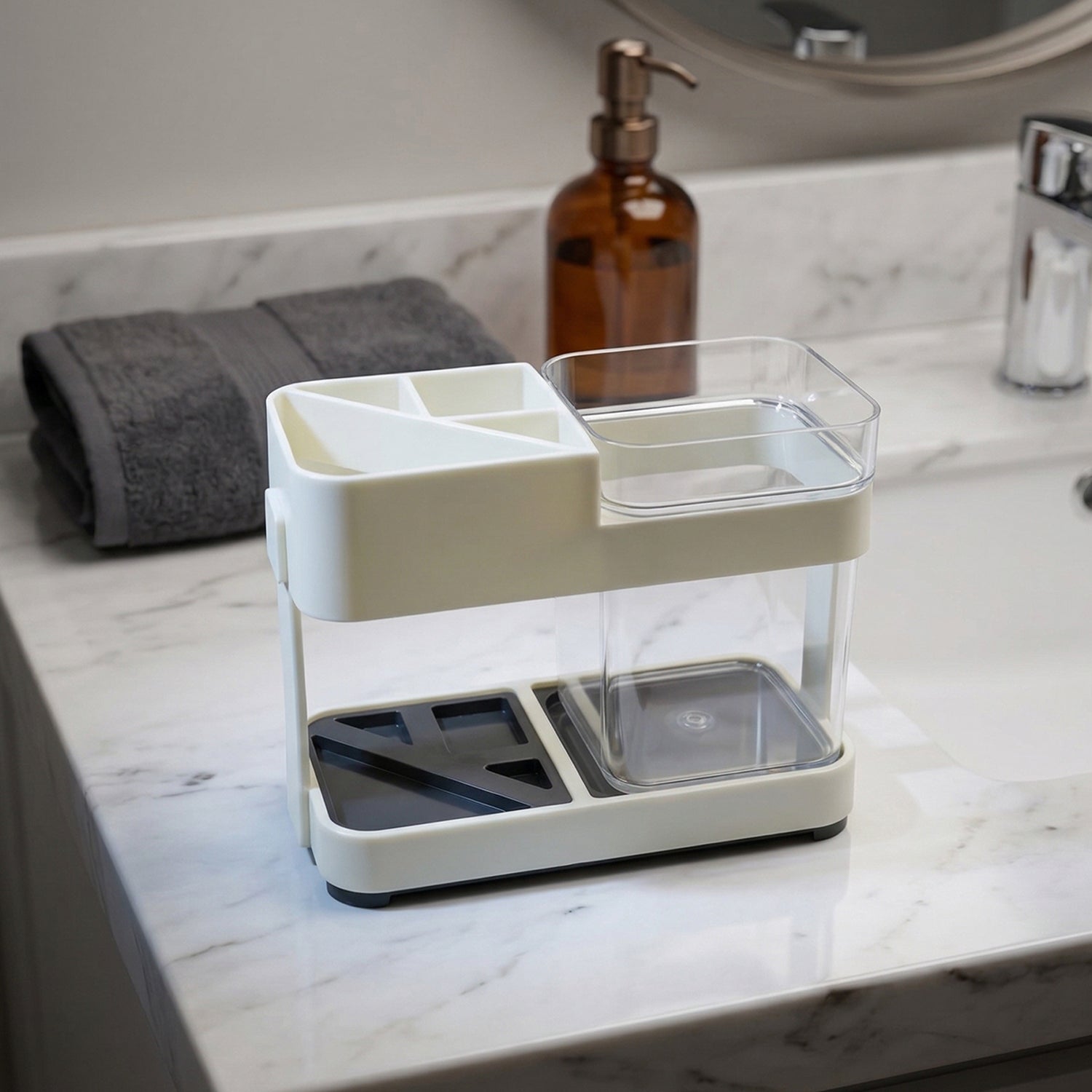 Multipurpose Toothbrush  Toothpaste Stand Holder (1 Set)